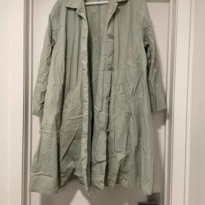 Green trench coat